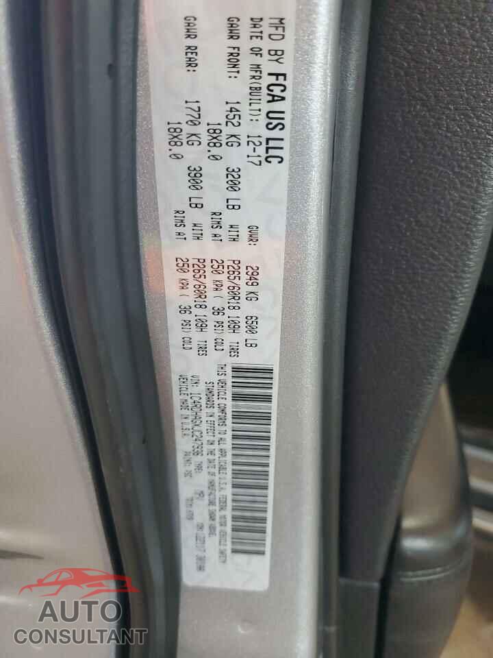 DODGE DURANGO 2018 - 1C4RDHAGXJC247936