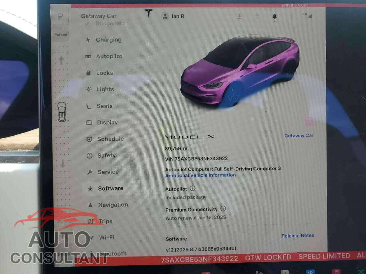 TESLA MODEL X 2022 - 7SAXCBE53NF343922