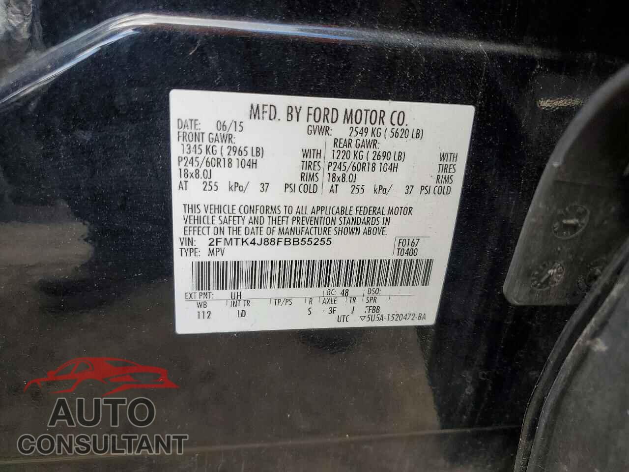 FORD EDGE 2015 - 2FMTK4J88FBB55255