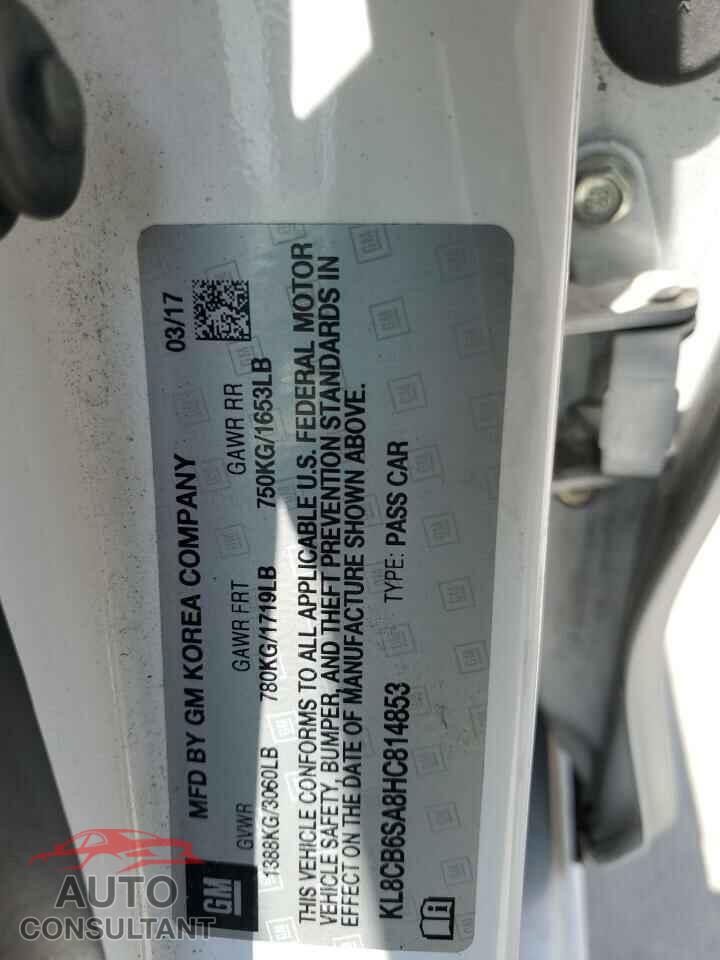 CHEVROLET SPARK 2017 - KL8CB6SA8HC814853