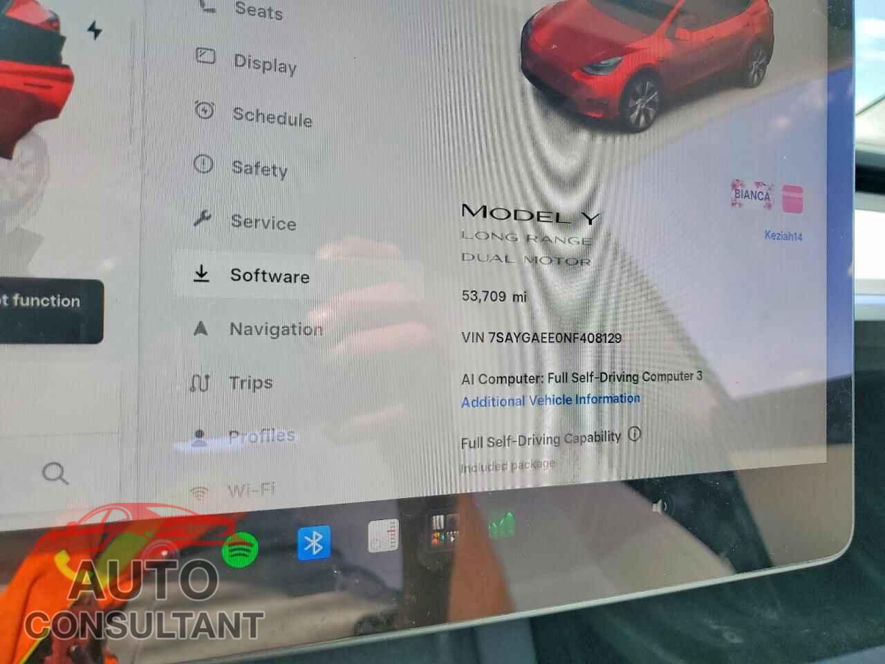 TESLA MODEL Y 2022 - 7SAYGAEE0NF408129