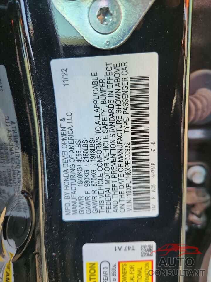HONDA CIVIC 2023 - 19XFL1H8XPE000932