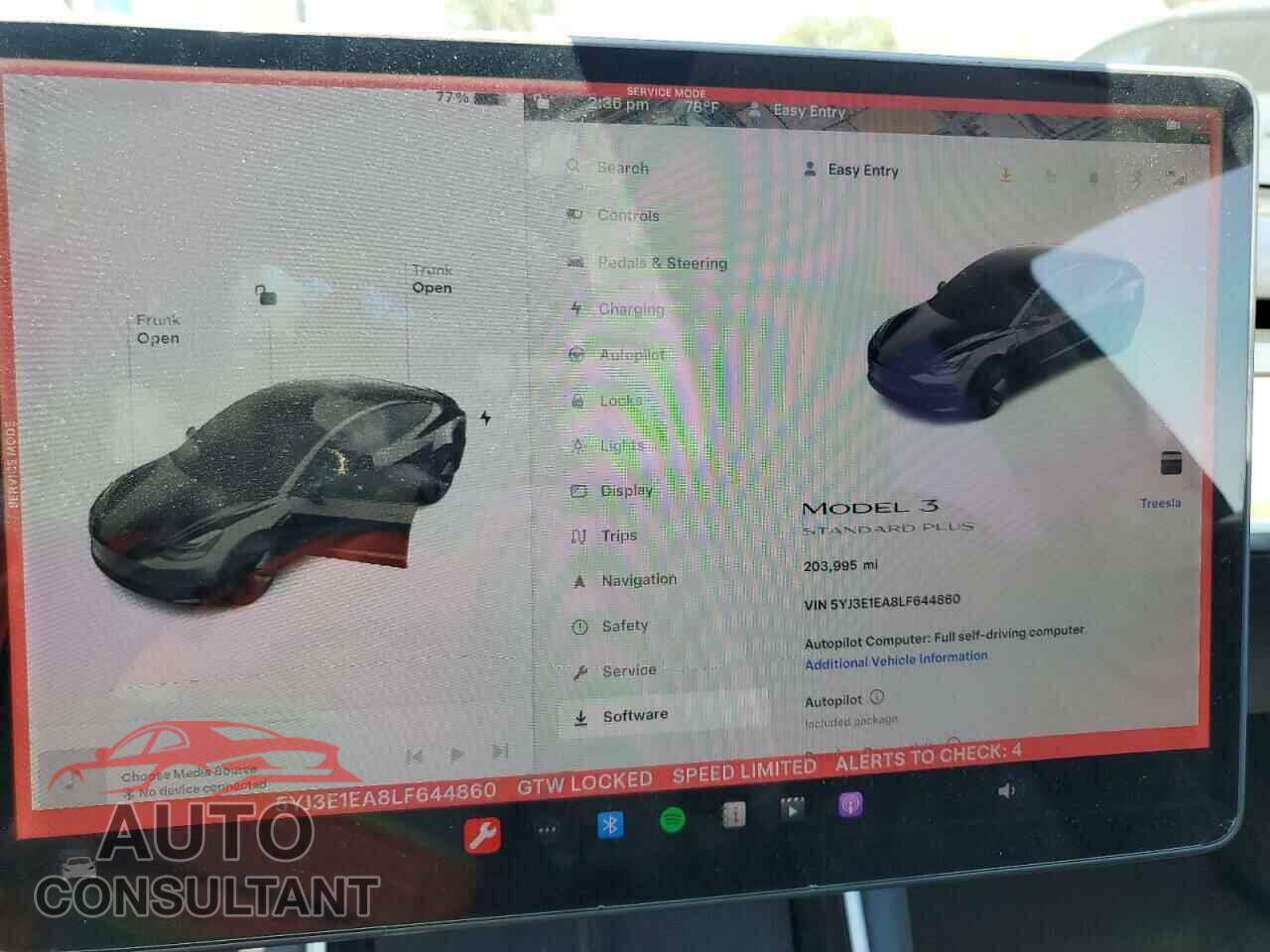 TESLA MODEL 3 2020 - 5YJ3E1EA8LF644860