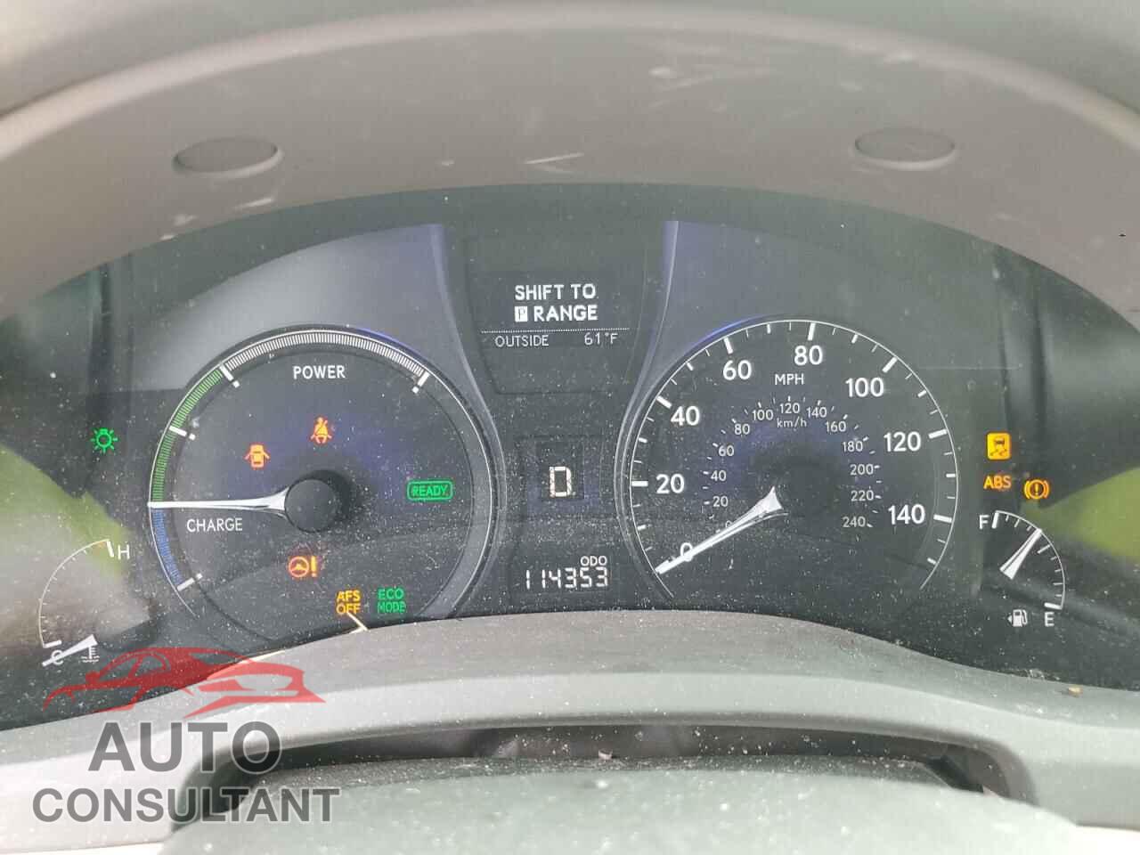 LEXUS RX450 2012 - JTJBC1BA1C2046549