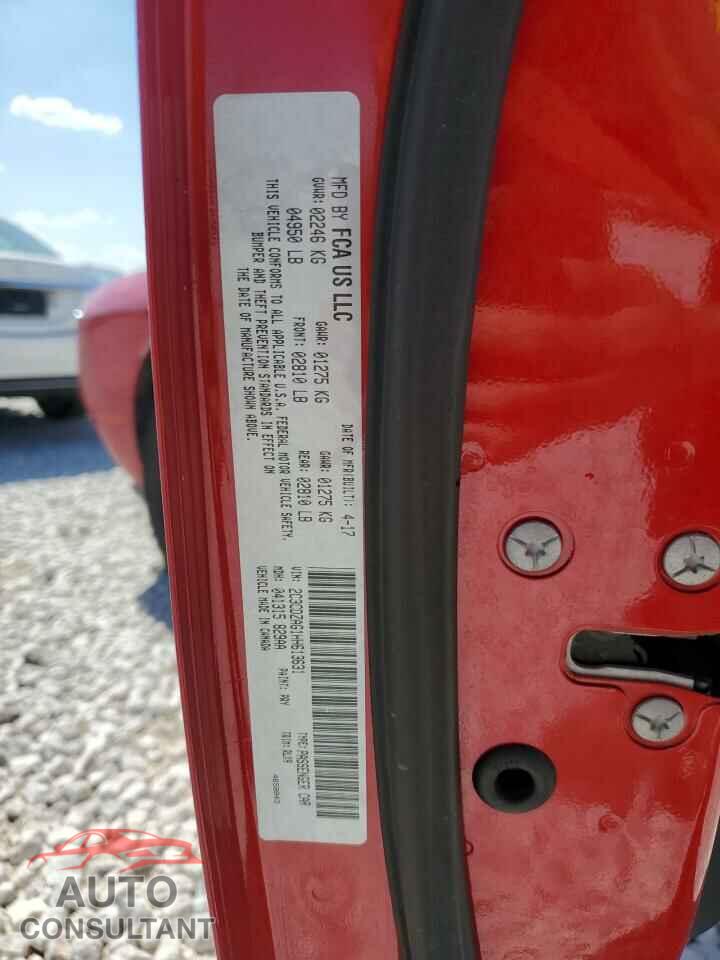 DODGE CHALLENGER 2017 - 2C3CDZAG1HH613631