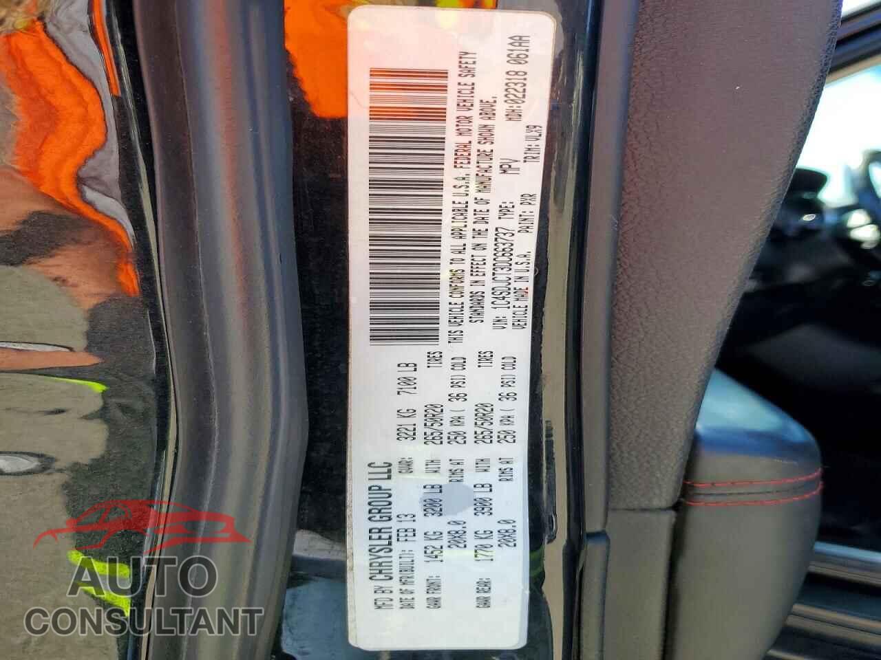 DODGE DURANGO 2013 - 1C4SDJCT3DC663737