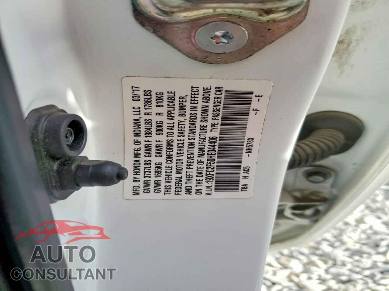 HONDA CIVIC 2017 - 19XFC2F50HE044406