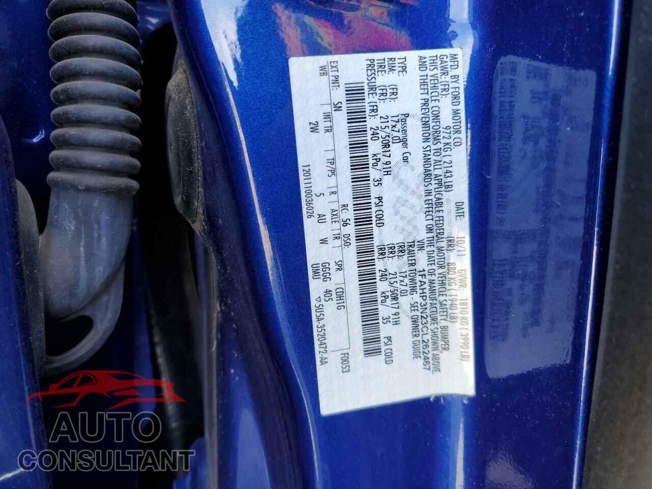 FORD FOCUS 2012 - 1FAHP3N23CL262467