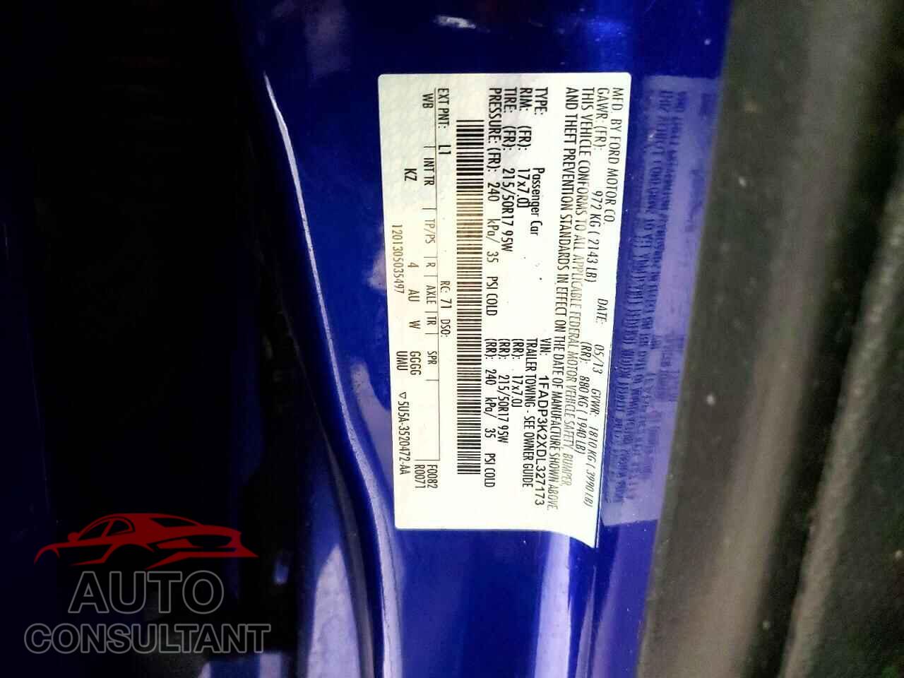 FORD ALL Models 2013 - 1FADP3K2XDL327173