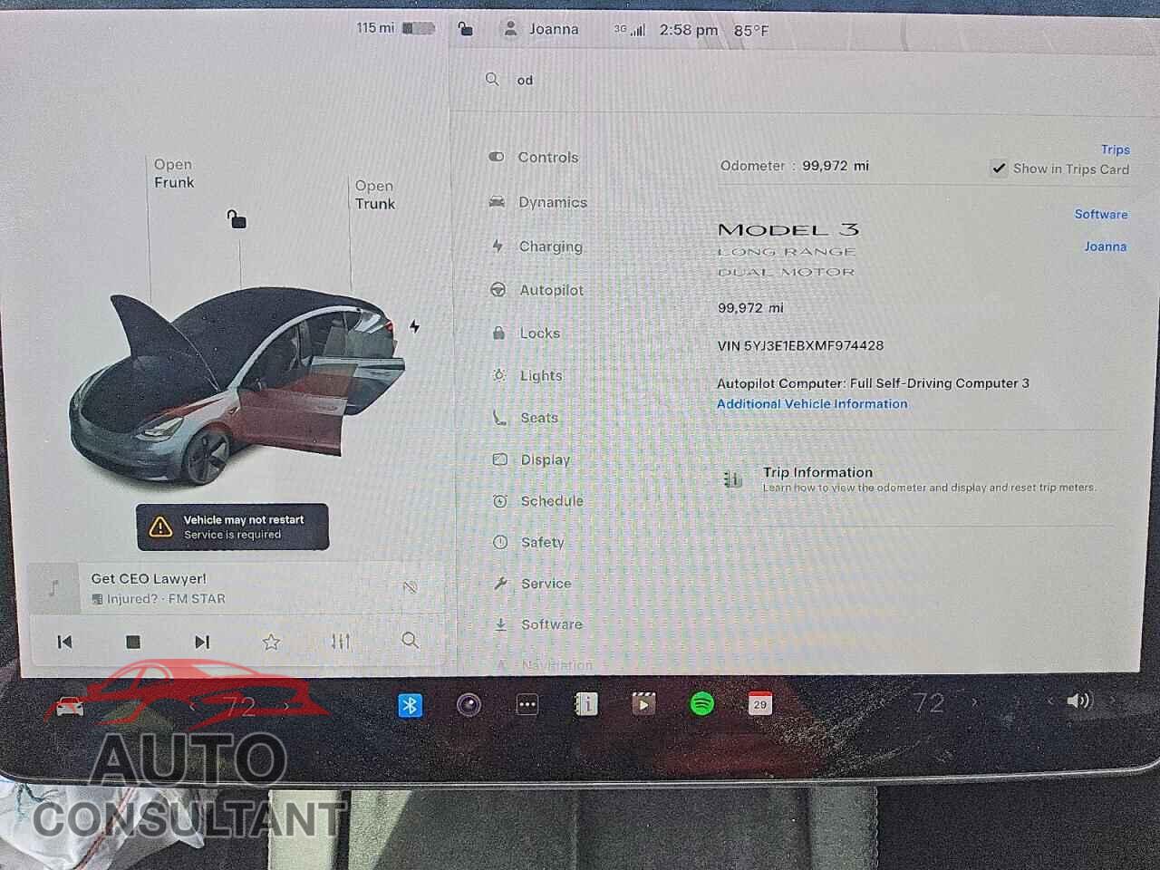 TESLA MODEL 3 2021 - 5YJ3E1EBXMF974428