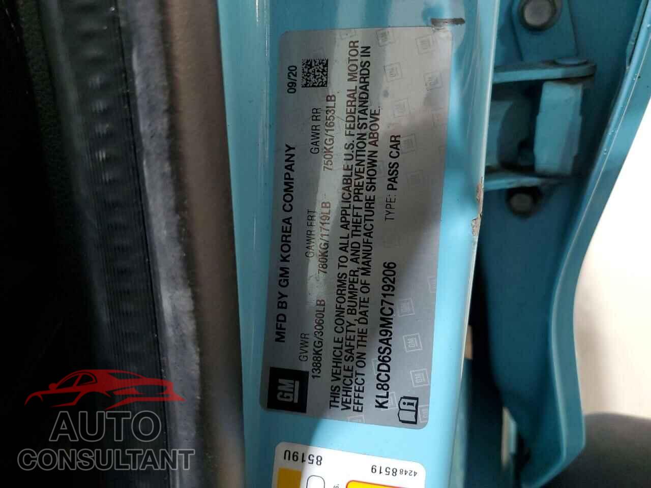CHEVROLET SPARK 2021 - KL8CD6SA9MC719206