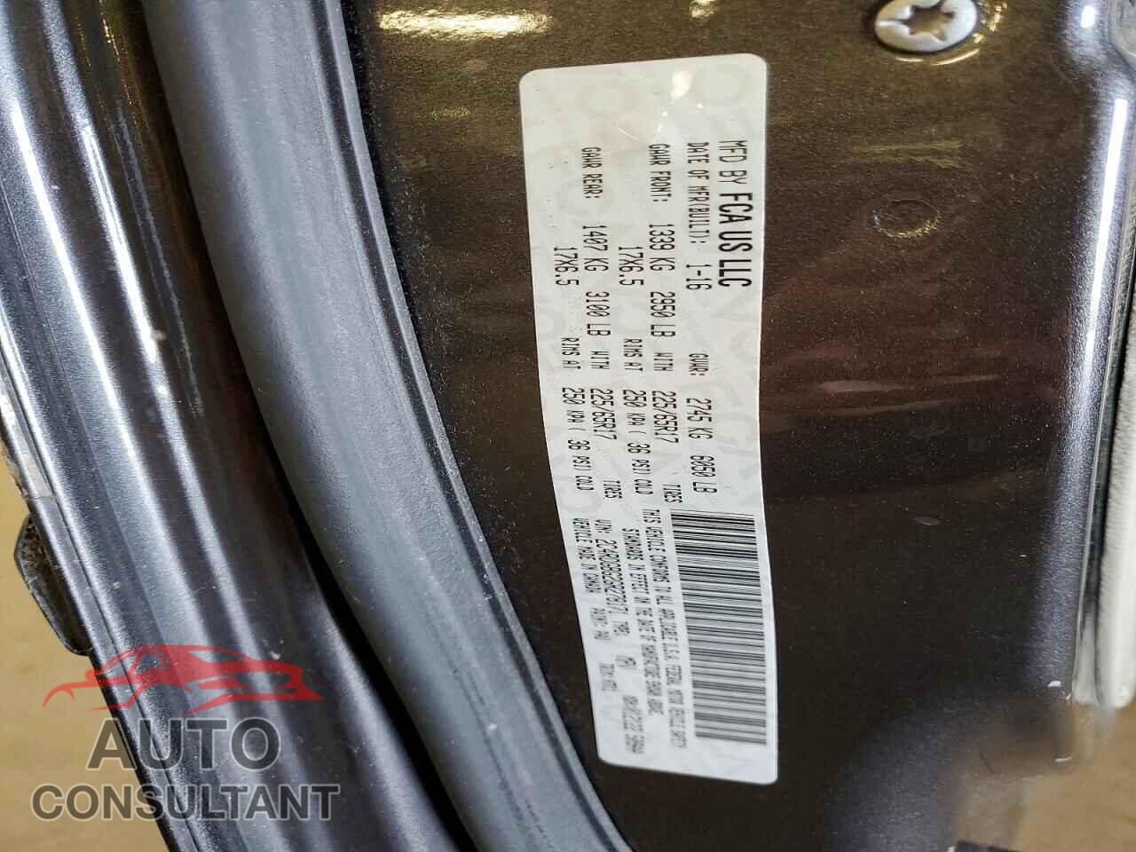 DODGE CARAVAN 2016 - 2C4RDGBG2GR278171