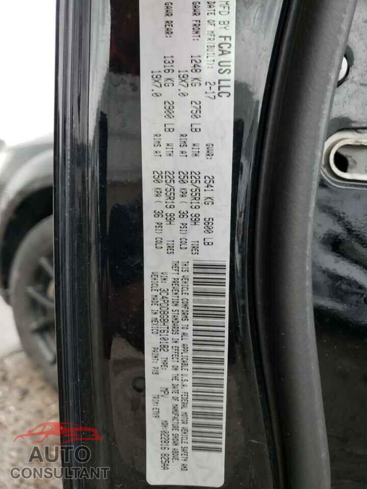 DODGE JOURNEY 2017 - 3C4PDDBG8HT610182