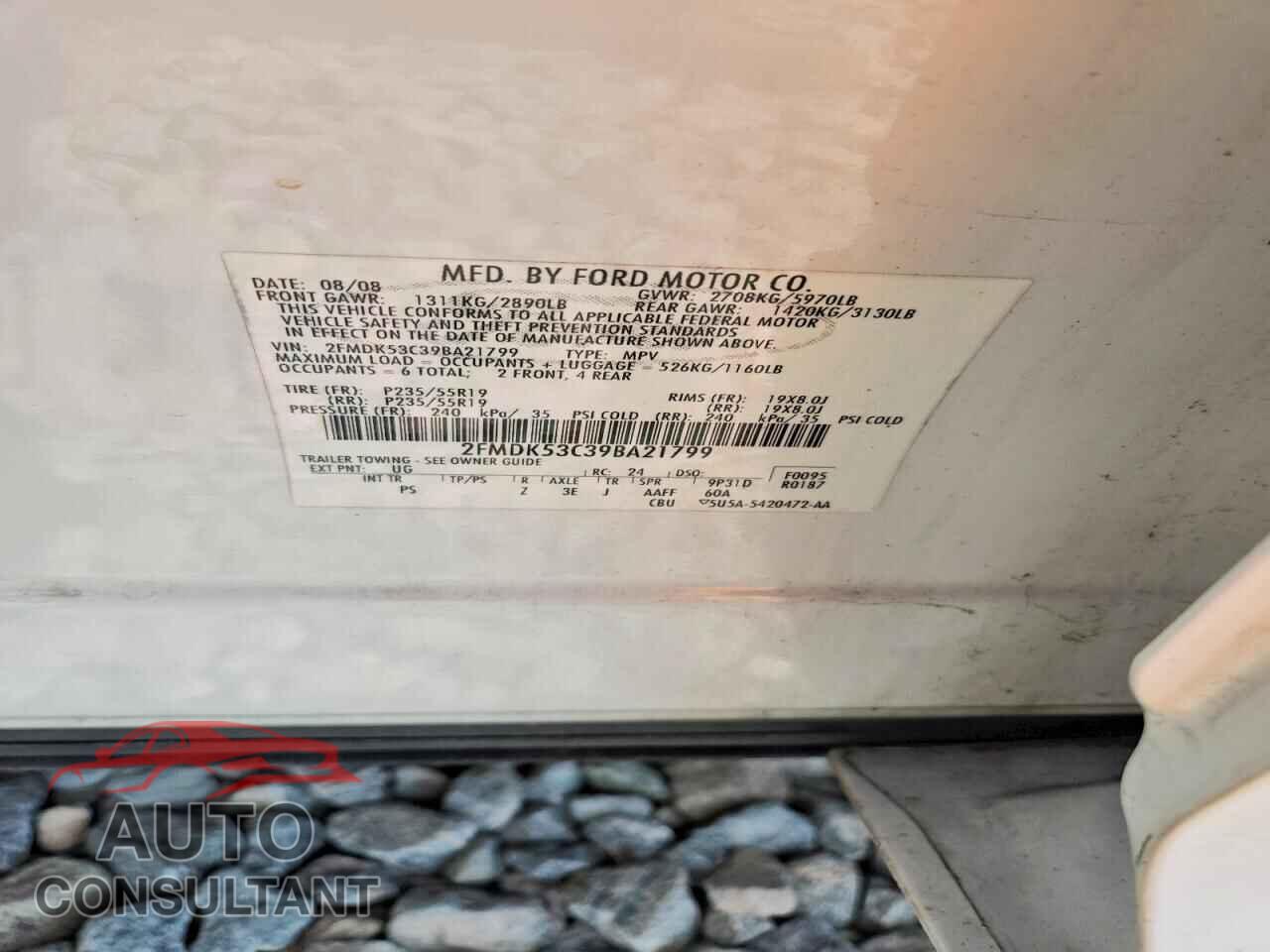 FORD FLEX 2009 - 2FMDK53C39BA21799