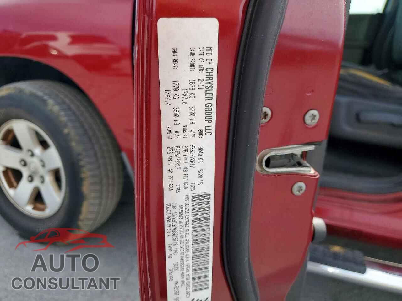 DODGE All Models 2011 - 1D7RB1GP4BS615710
