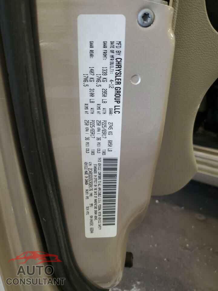 DODGE CARAVAN 2012 - 2C4RDGDG5CR320176