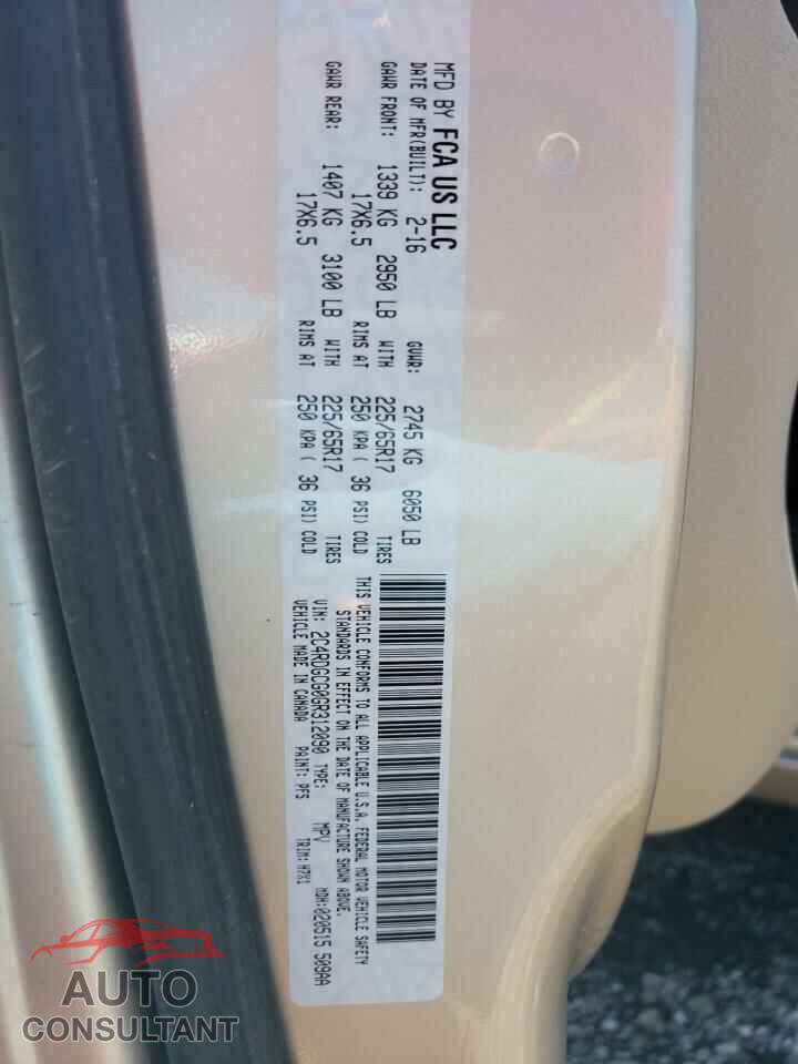 DODGE CARAVAN 2016 - 2C4RDGCG0GR312090