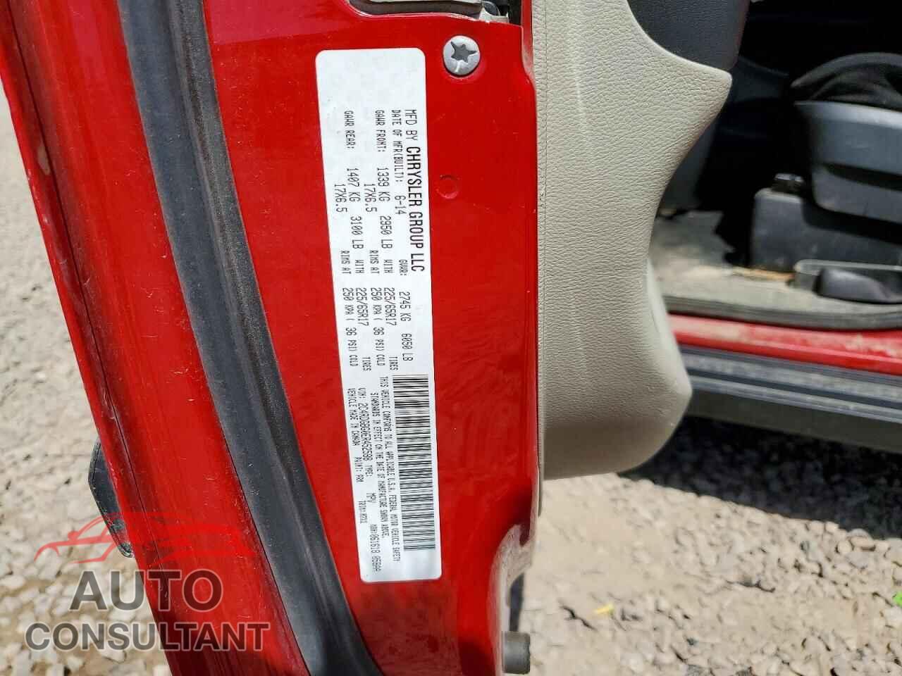 DODGE CARAVAN 2014 - 2C4RDGBG0ER452588