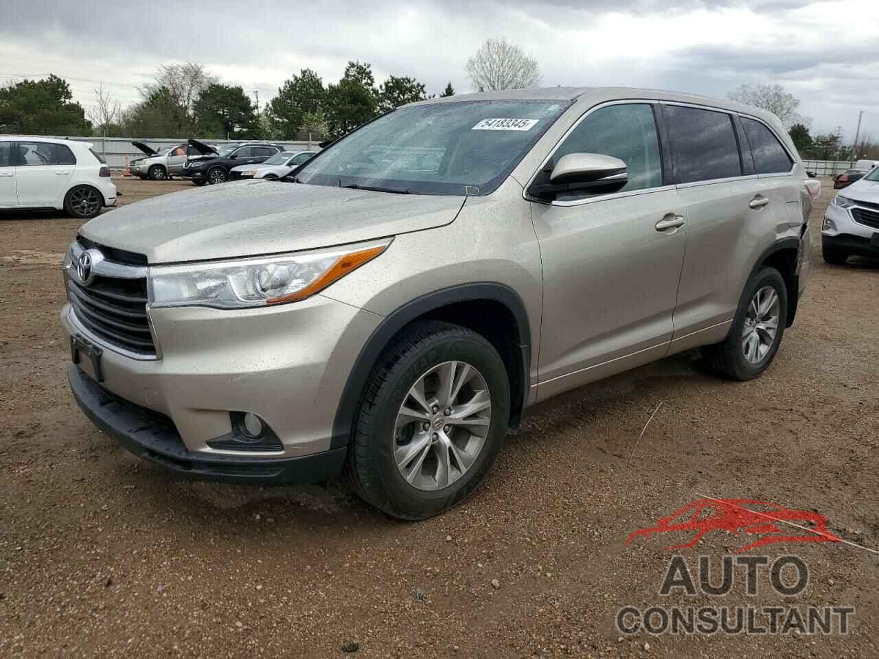 TOYOTA HIGHLANDER 2015 - 5TDBKRFH1FS183662