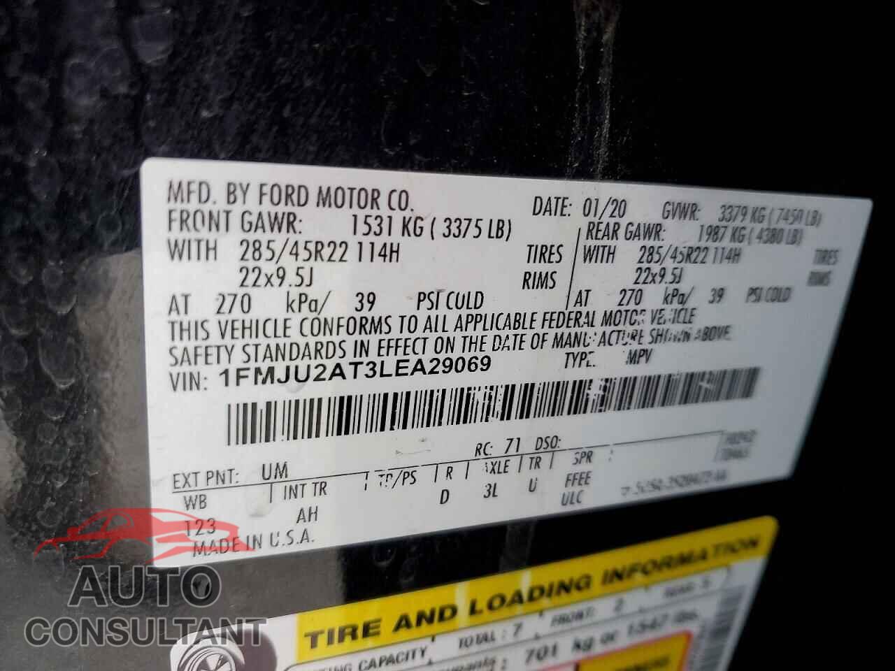 FORD EXPEDITION 2020 - 1FMJU2AT3LEA29069