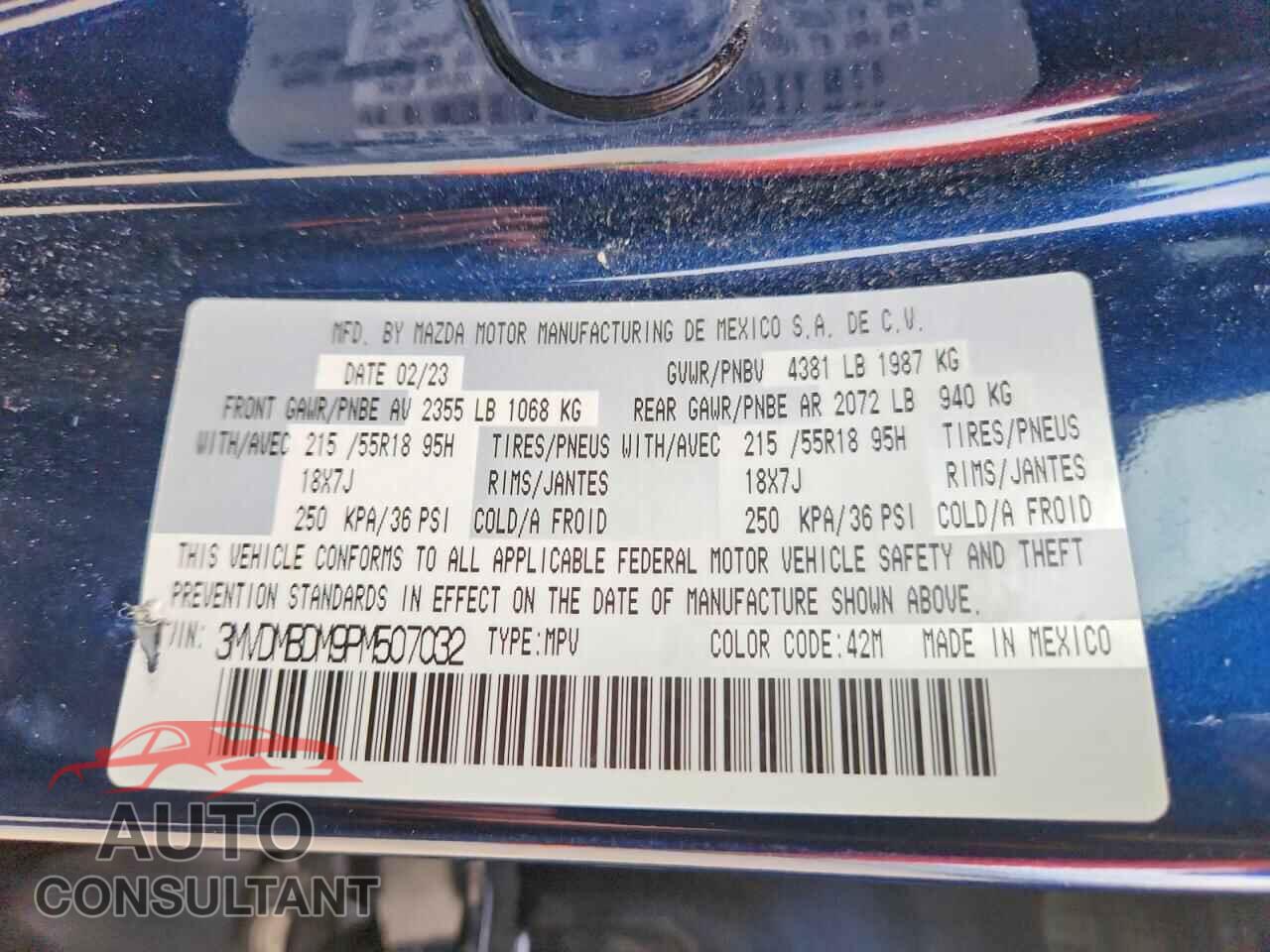 MAZDA CX30 2023 - 3MVDMBDM9PM507032