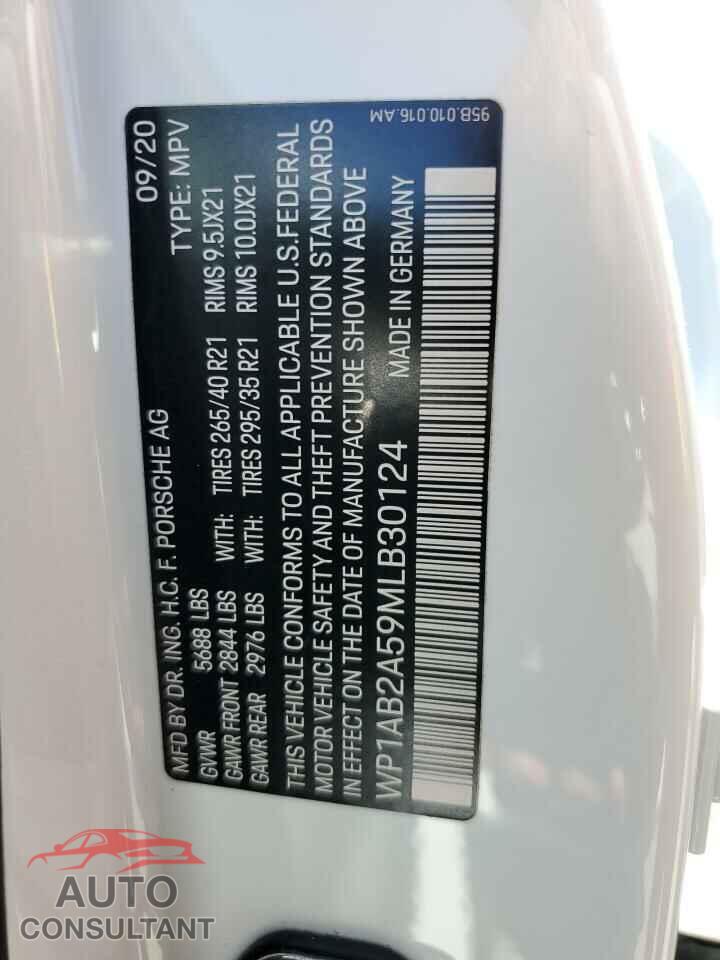 PORSCHE MACAN 2021 - WP1AB2A59MLB30124