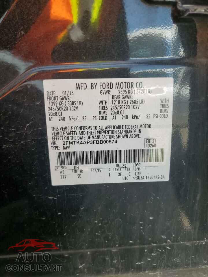 FORD EDGE 2015 - 2FMTK4AP3FBB00574