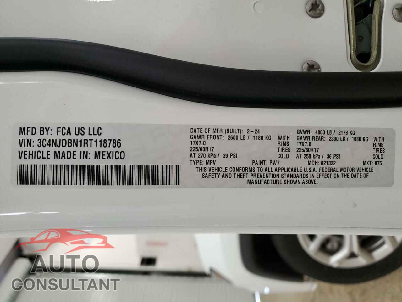 JEEP COMPASS 2024 - 3C4NJDBN1RT118786