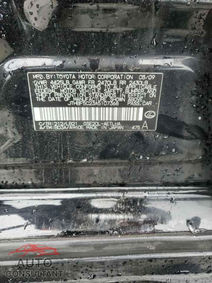 LEXUS IS 2010 - JTHBF5C23A5107368