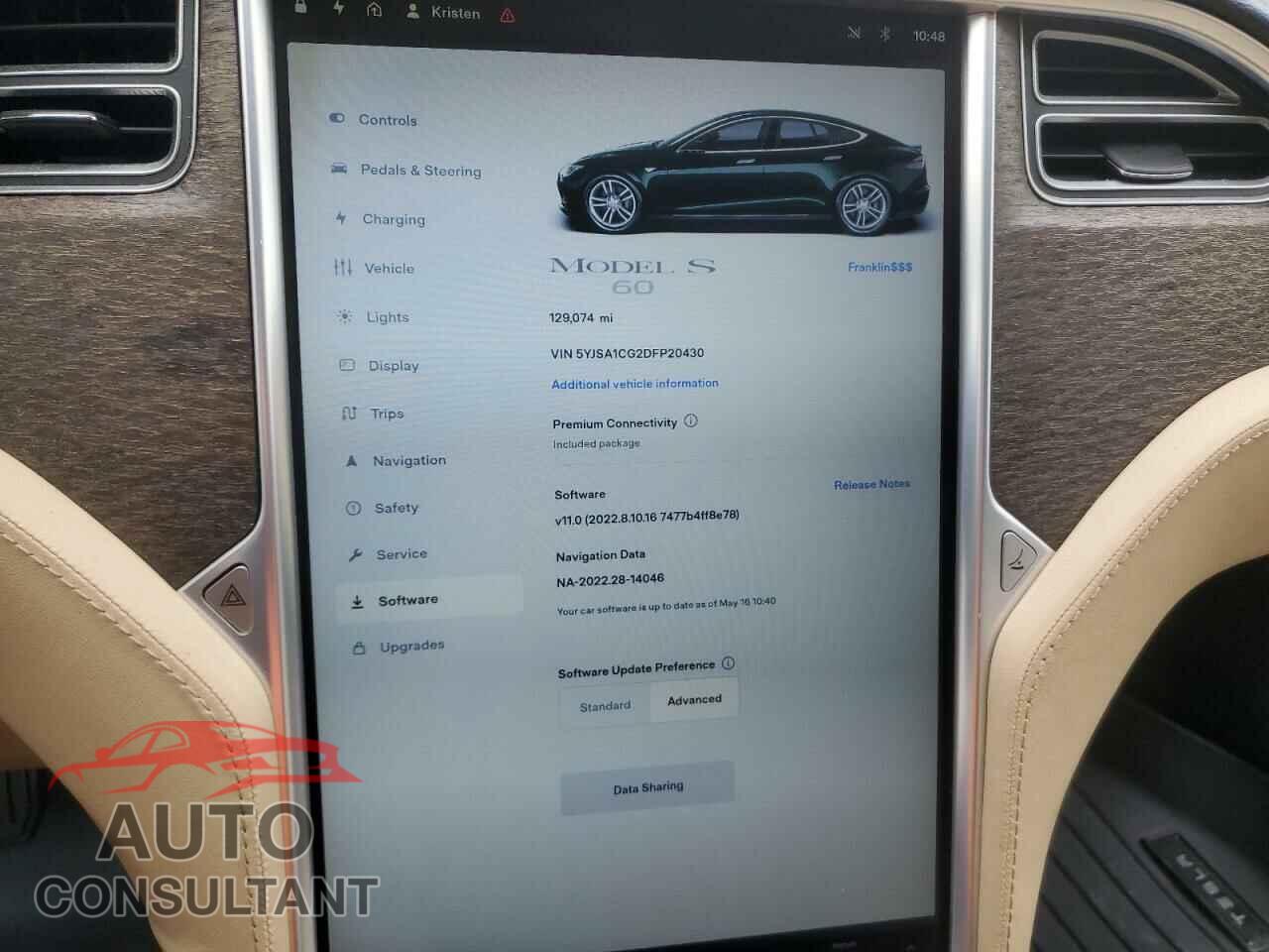 TESLA MODEL S 2013 - 5YJSA1CG2DFP20430
