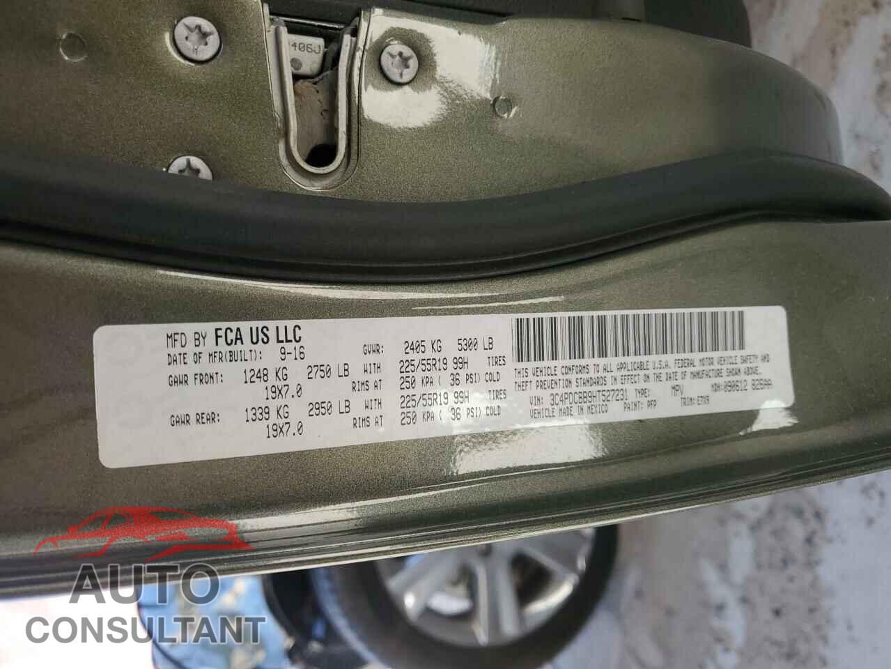 DODGE JOURNEY 2017 - 3C4PDCBB9HT527231