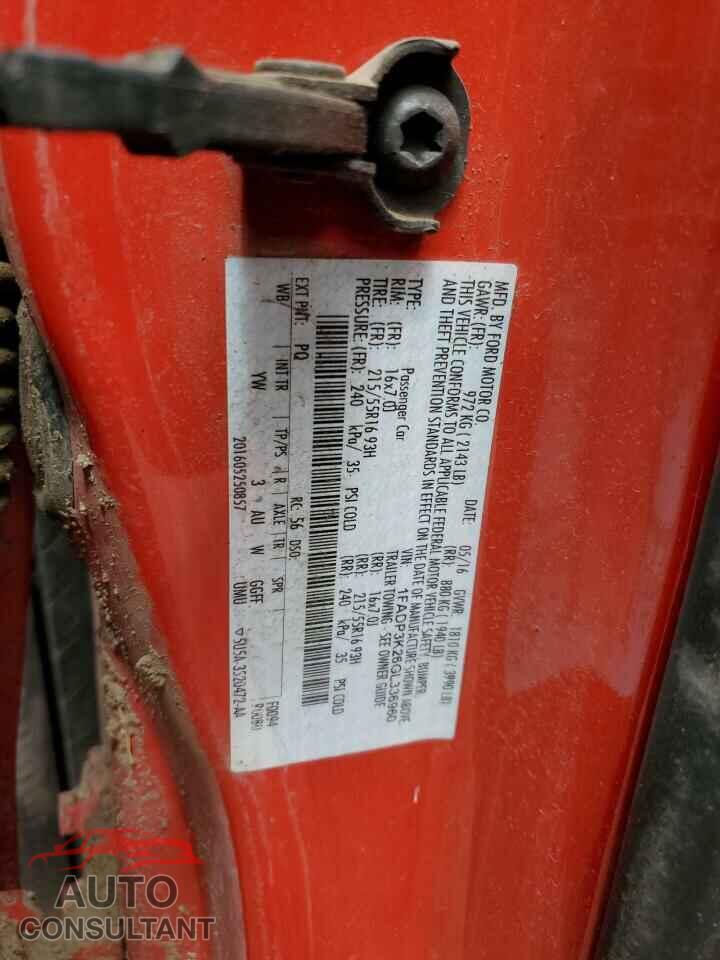 FORD FOCUS 2016 - 1FADP3K26GL336960