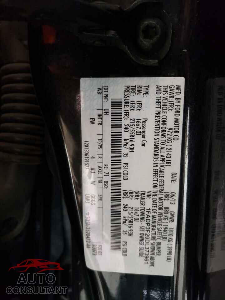 FORD FOCUS 2013 - 1FADP3F29DL373961