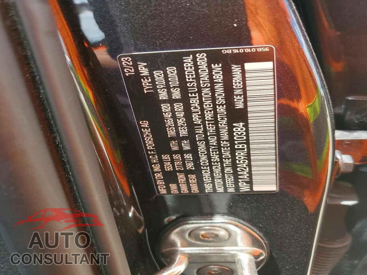 PORSCHE MACAN 2024 - WP1AA2A59RLB10384