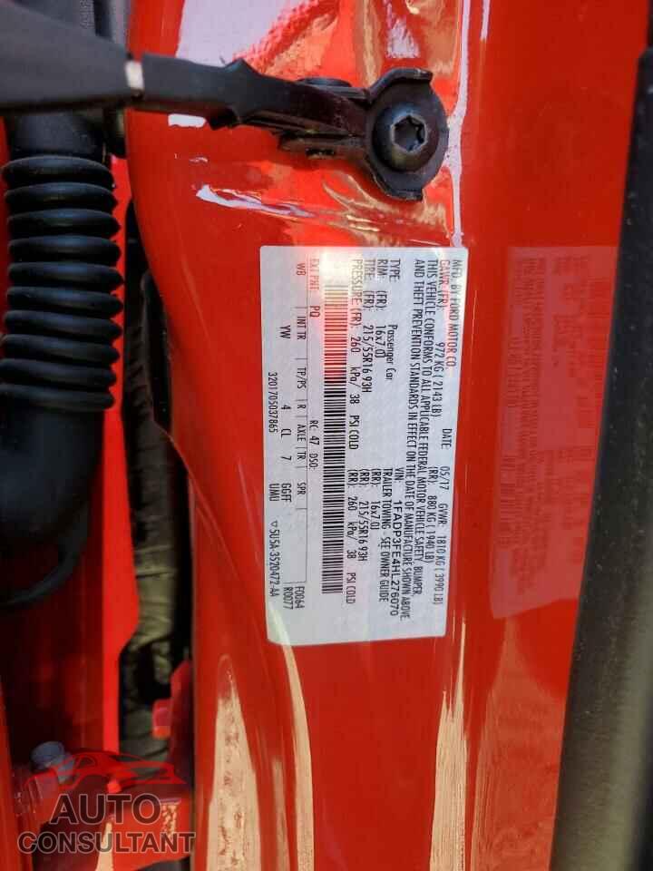 FORD FOCUS 2017 - 1FADP3FE4HL276070