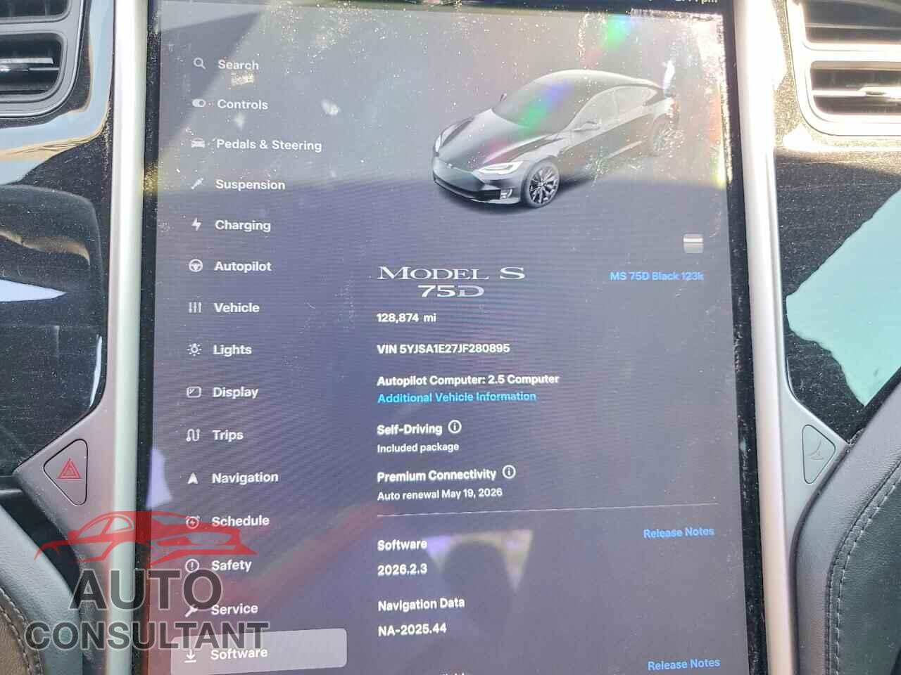 TESLA MODEL S 2018 - 5YJSA1E27JF280895