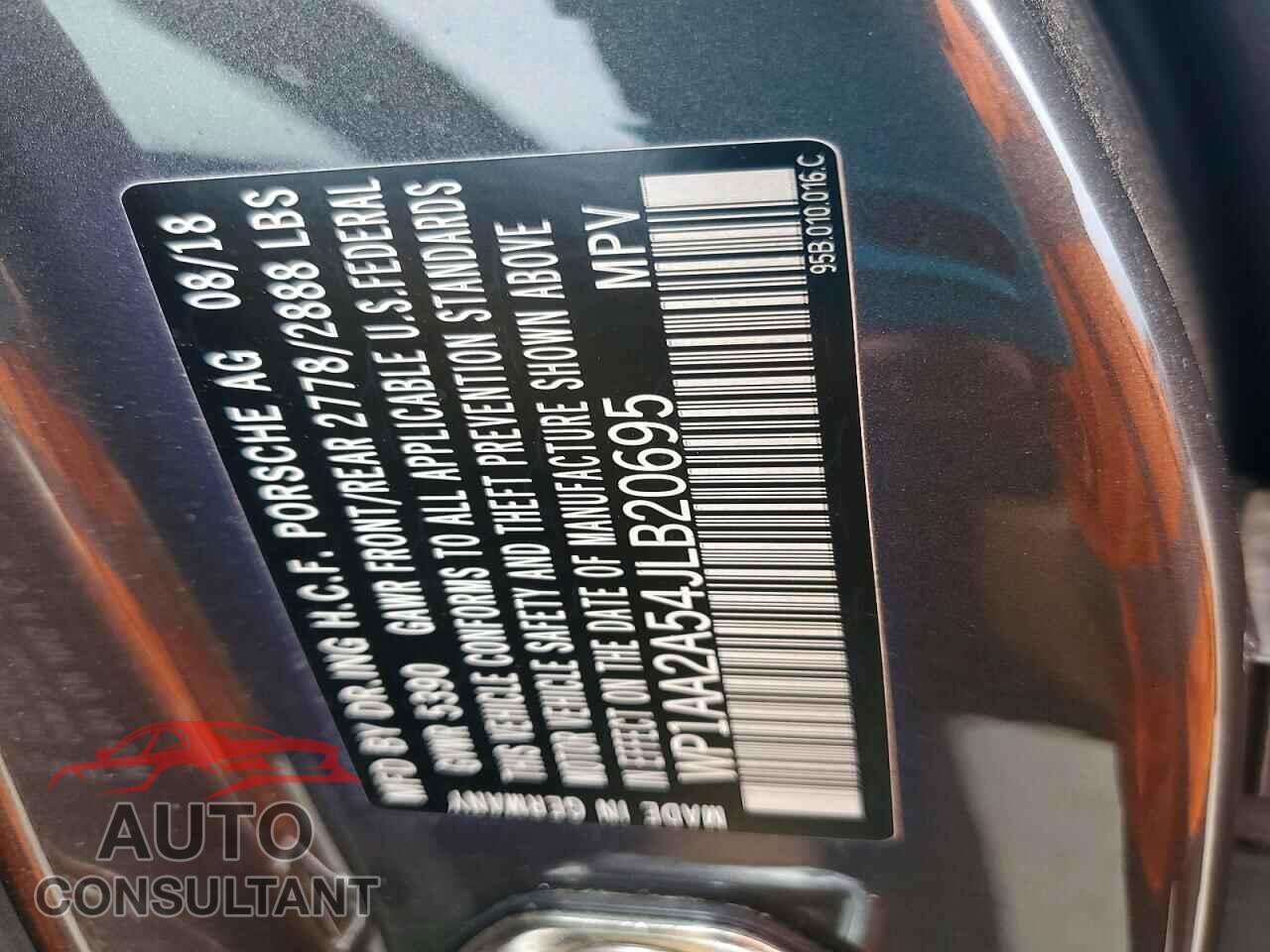 PORSCHE MACAN 2018 - WP1AA2A54JLB20695