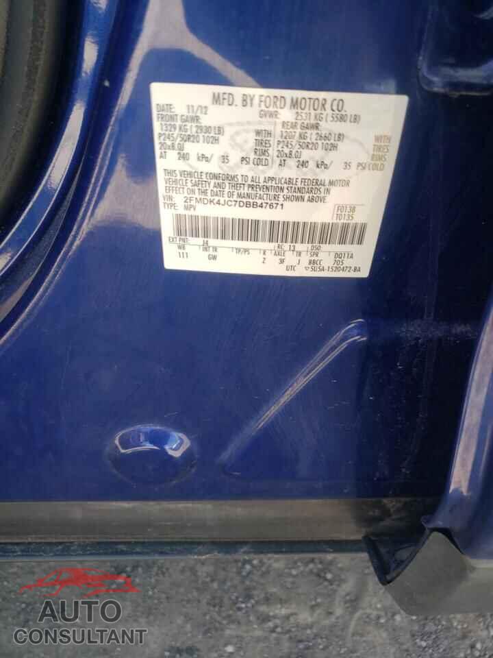 FORD EDGE 2013 - 2FMDK4JC7DBB47671