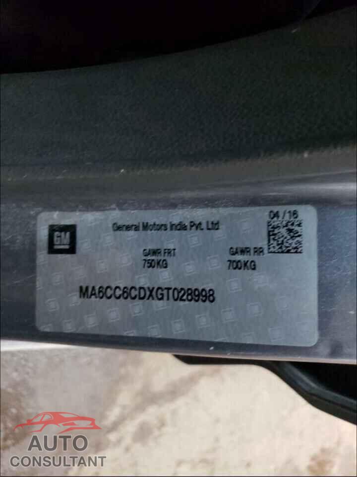 CHEVROLET SPARK 2016 - MA6CC6CDXGT028998