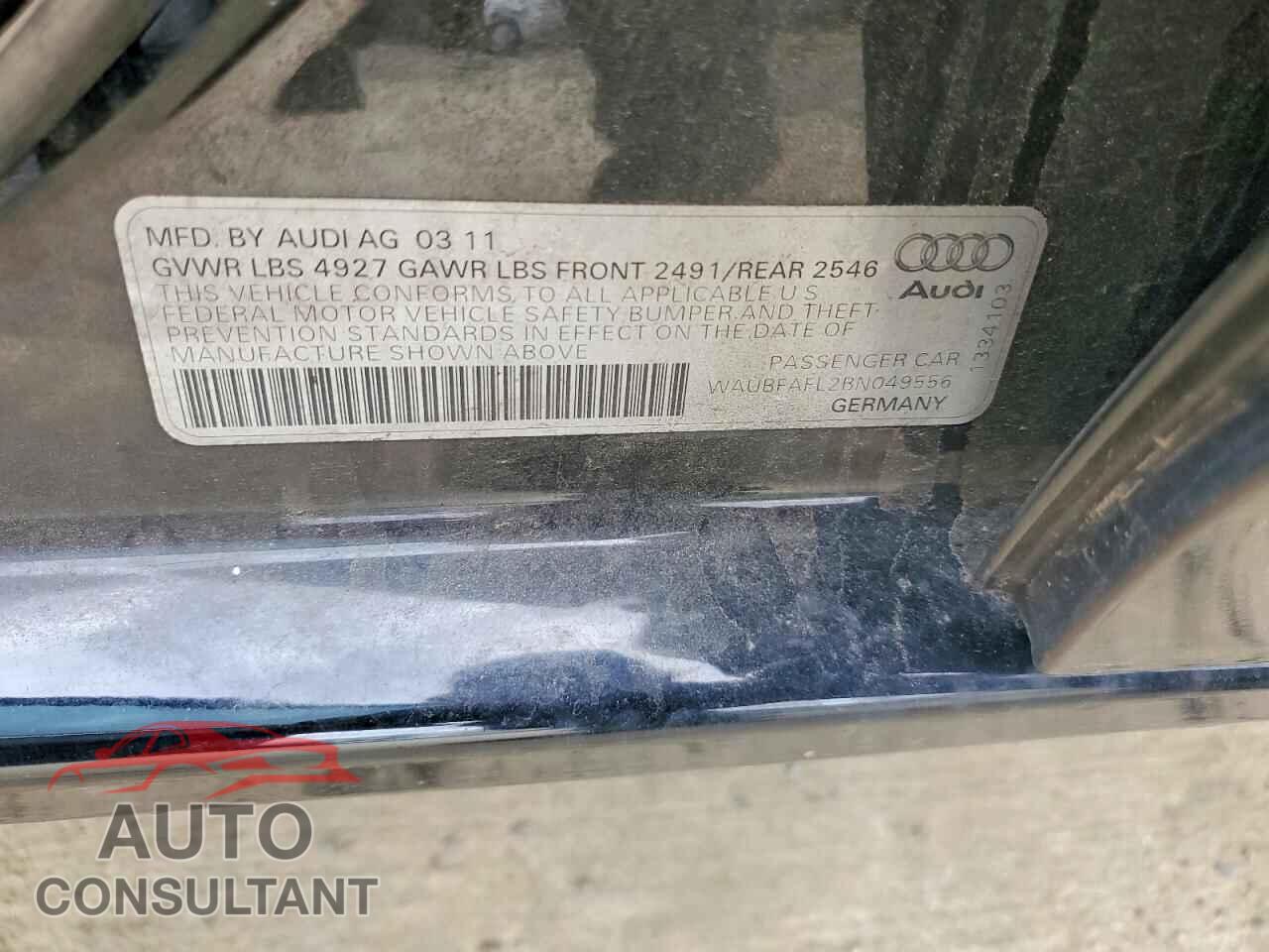 AUDI A4 2011 - WAUBFAFL2BN049556