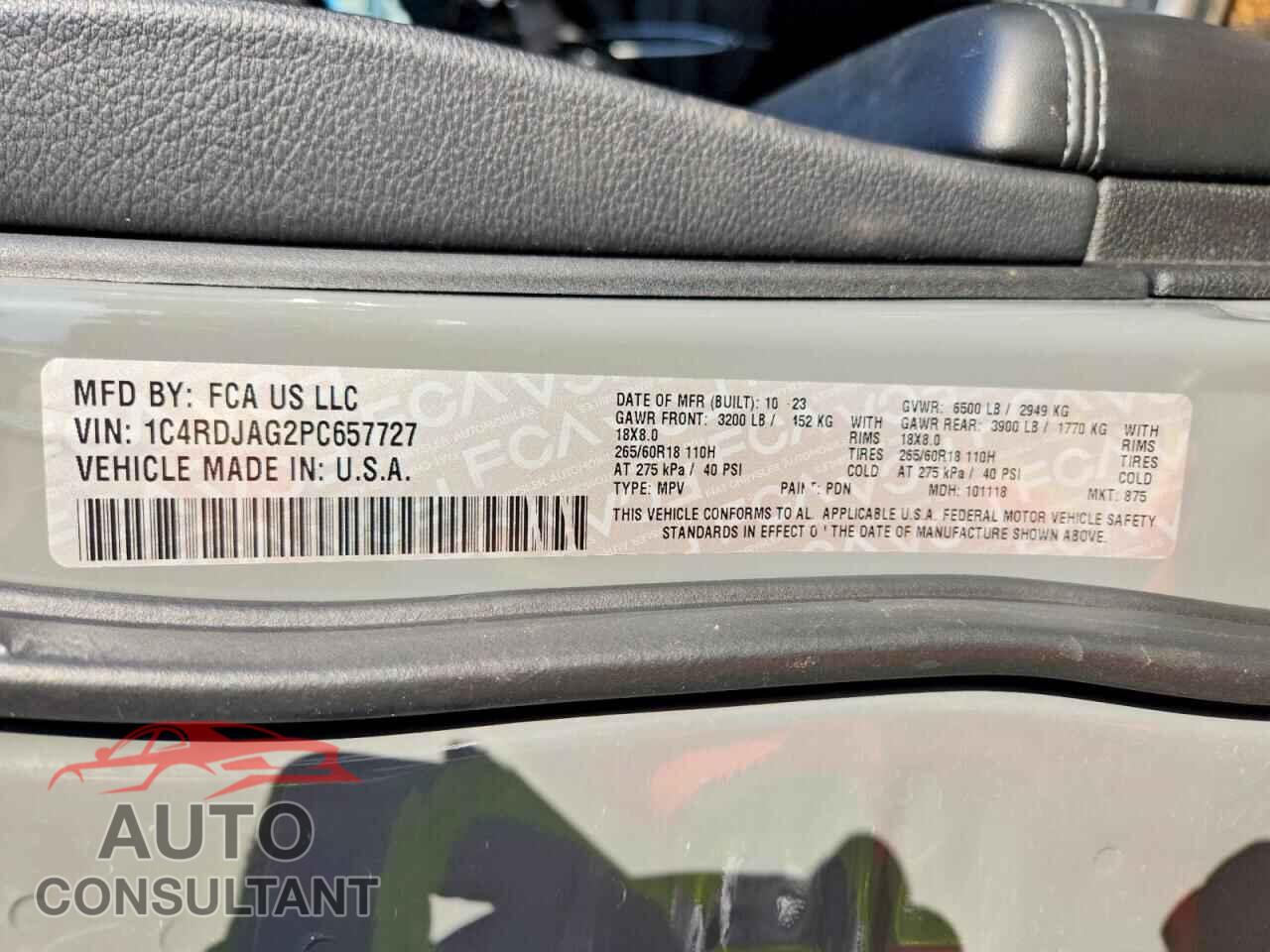 DODGE DURANGO 2023 - 1C4RDJAG2PC657727