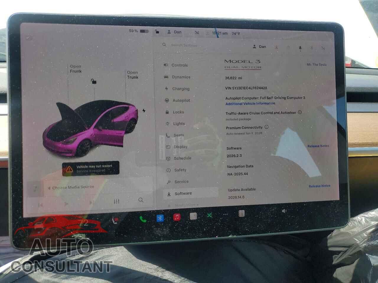 TESLA MODEL 3 2020 - 5YJ3E1EC4LF624428