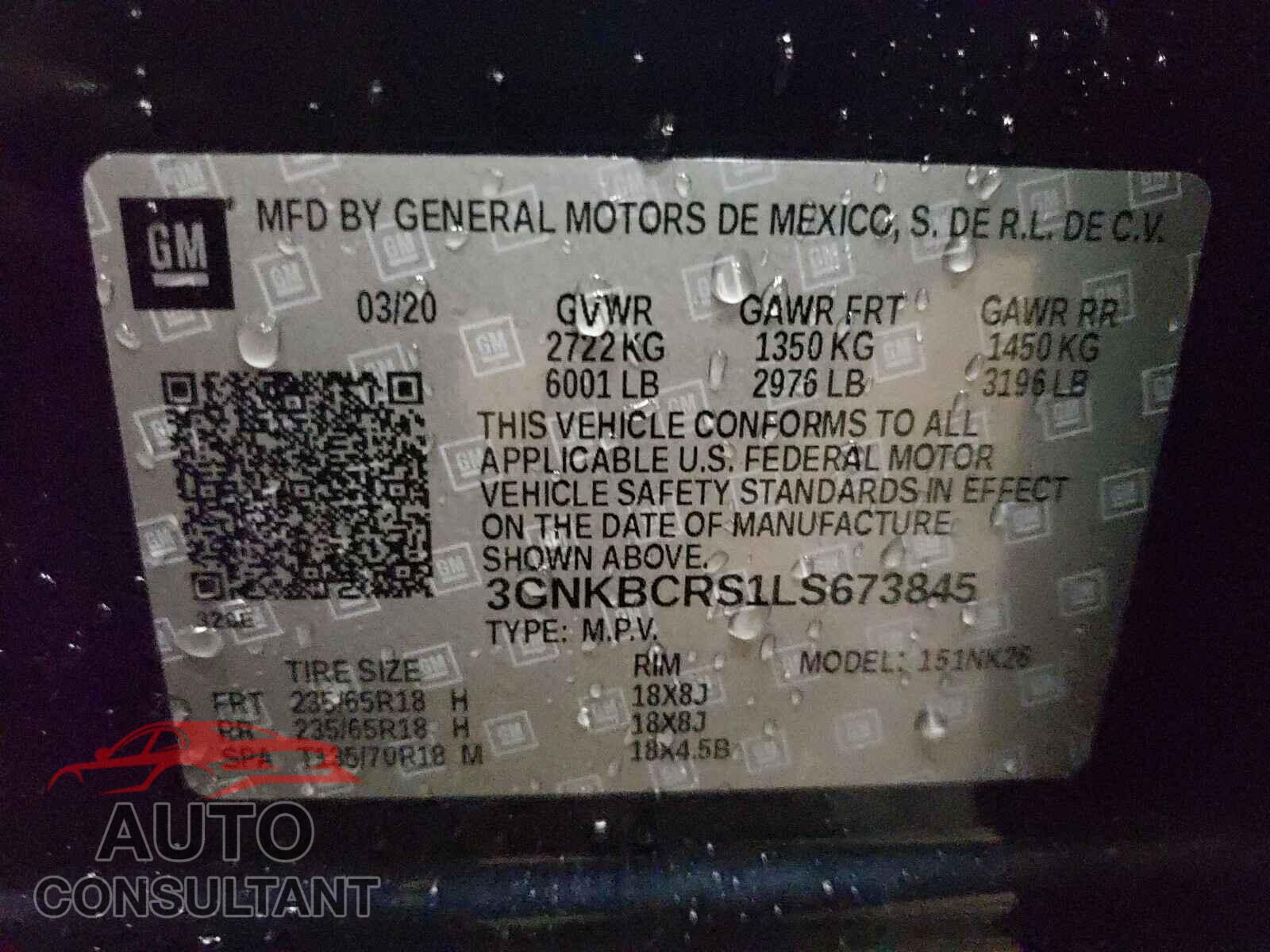 CHEVROLET BLAZER 2LT 2020 - 3GNKBCRS1LS673845