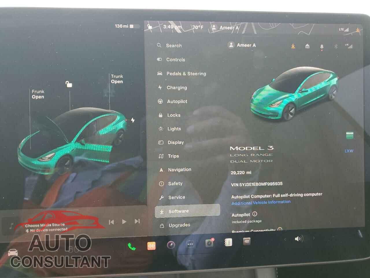 TESLA MODEL 3 2021 - 5YJ3E1EB0MF995935