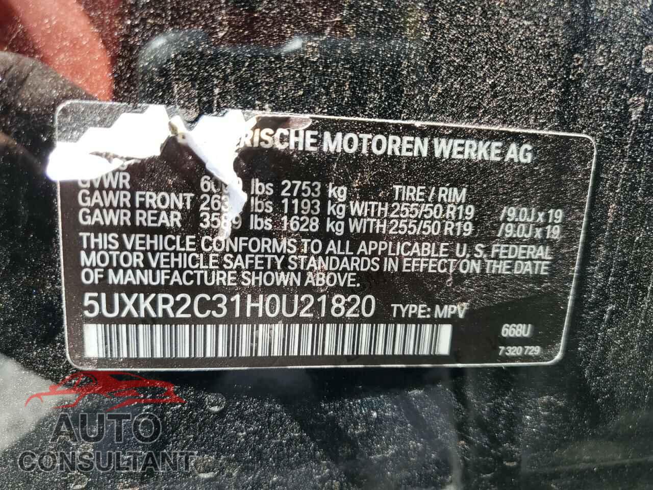 BMW X5 2017 - 5UXKR2C31H0U21820