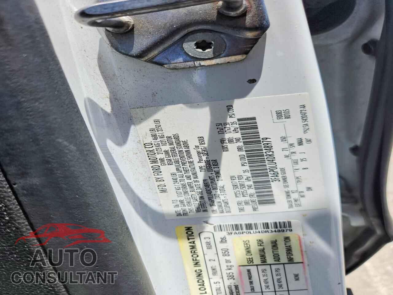 FORD FUSION 2013 - 3FA6P0LU4DR348979