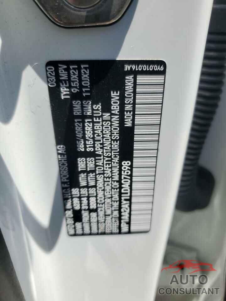 PORSCHE CAYENNE 2020 - WP1AA2AY1LDA07598