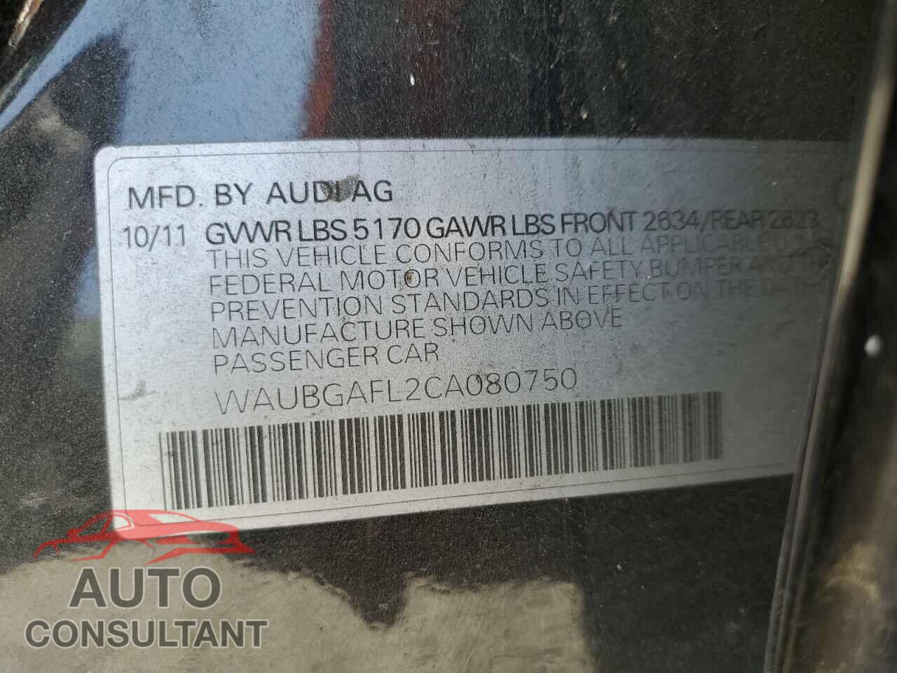 AUDI S4/RS4 2012 - WAUBGAFL2CA080750
