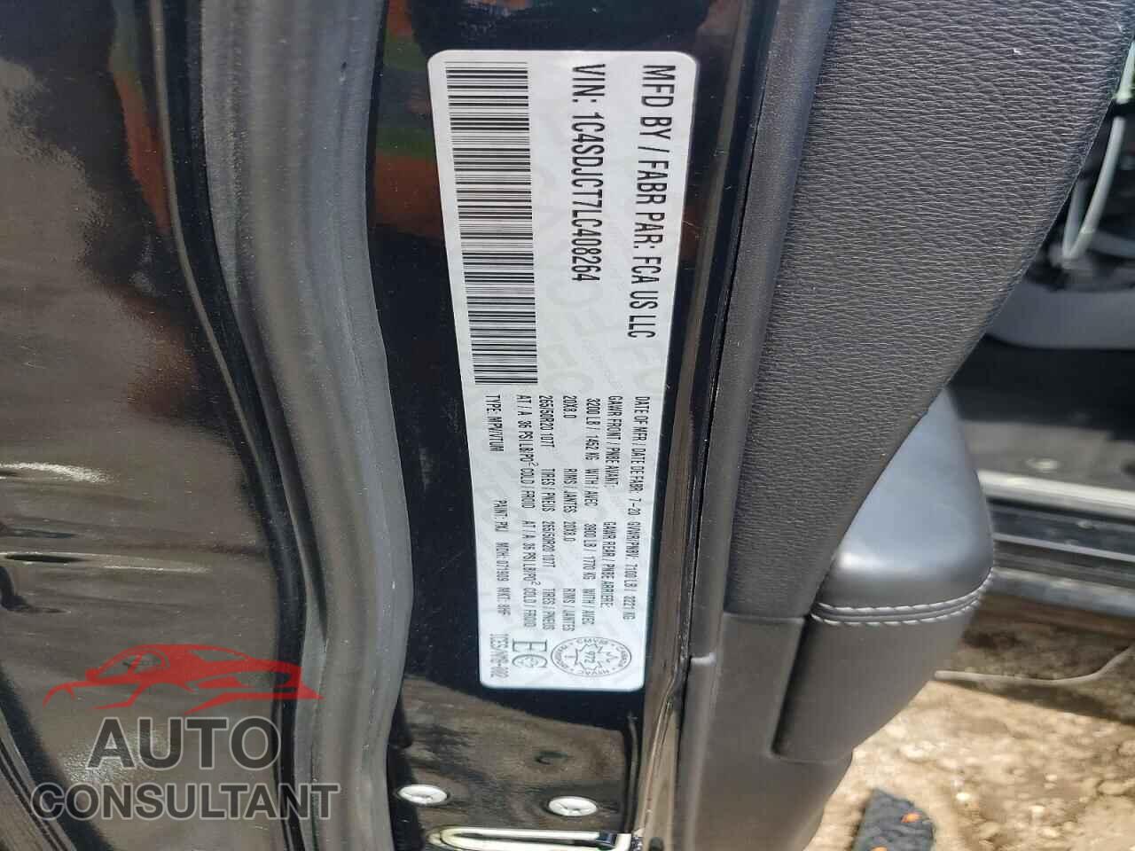 DODGE DURANGO 2020 - 1C4SDJCT7LC408264
