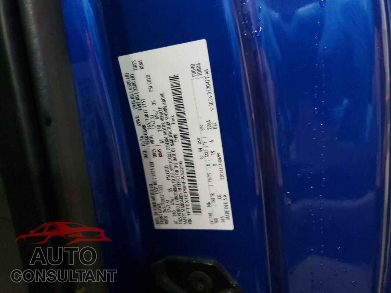 FORD F-150 2017 - 1FTEX1EP9HFA32256